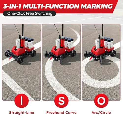 Heavy Duty Line Striping Machine - 3-in-1 Adjustable Width