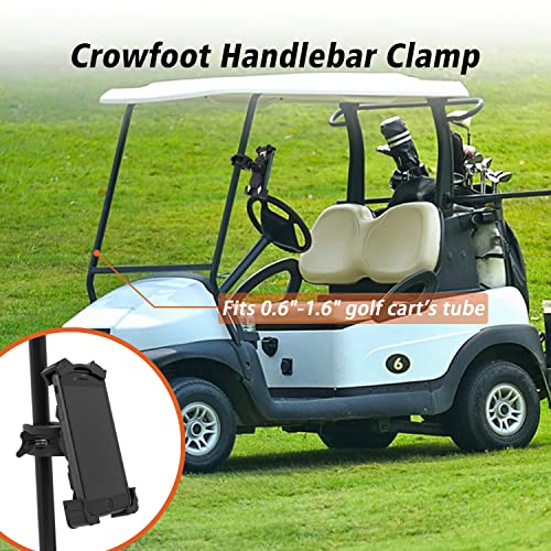 Adjustable Golf Cart Phone Holder - 360° Rotatable Cell Phone Mount for Golf Cart & Bicycles