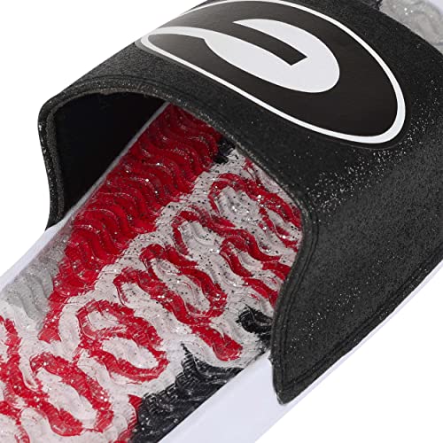 Georgia Bulldogs Women's Glitter Gel Slide Sandals - Size 9-10
