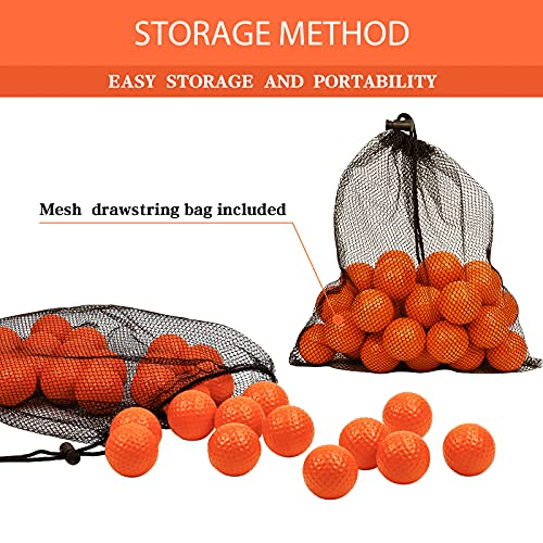 40 Pack Foam Golf Practice Balls - Indoor/Outdoor Training - Orange