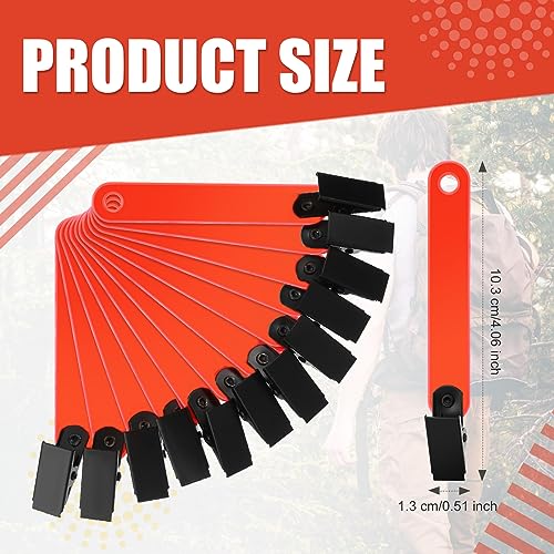 Leitee Fluorescent Orange Reflective Trail Markers - 48 Pack, Tree Tacks for Hiking & Hunting