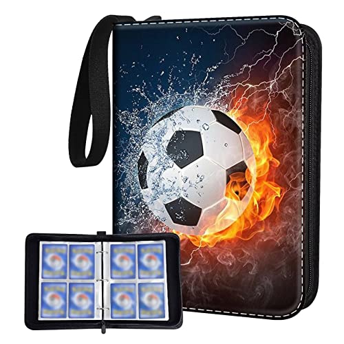 A-football Soccer Card Binder Holder 480 Pockets with 60 Removable Sleeves - Waterproof, Portable Collector Organizer by Bebomne