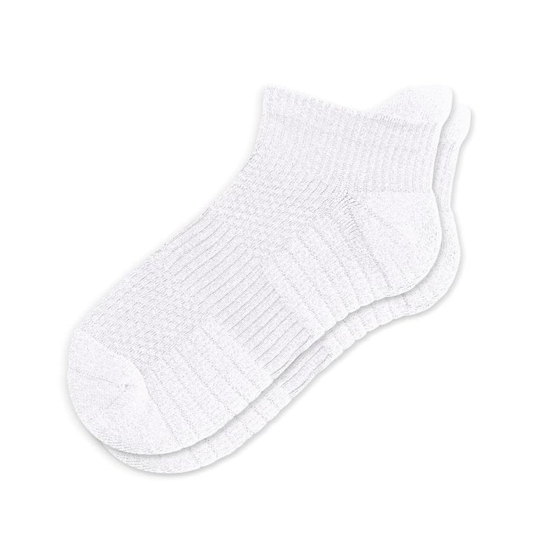 Viasox Ankle Compression Socks for Women & Men, 14 mmHg Support Improves Circulation, Extra Cushioned (US, Alpha, Large, Regular, Regular, White)
