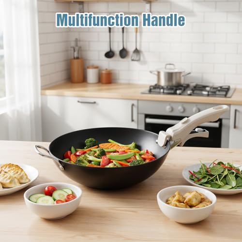 PercyEffie 2-Pack Heat-Resistant Detachable Pot & Pan Handles with Ergonomic Grip