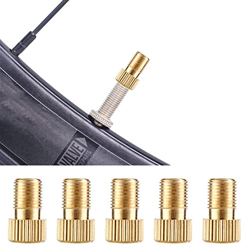 5-Pack Bike Presta Valve Adapters for Schrader Pump Conversion