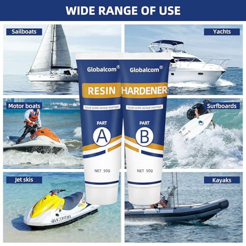 Marine Fiberglass Repair Kit for Boats - Gel Coat & Epoxy Filler