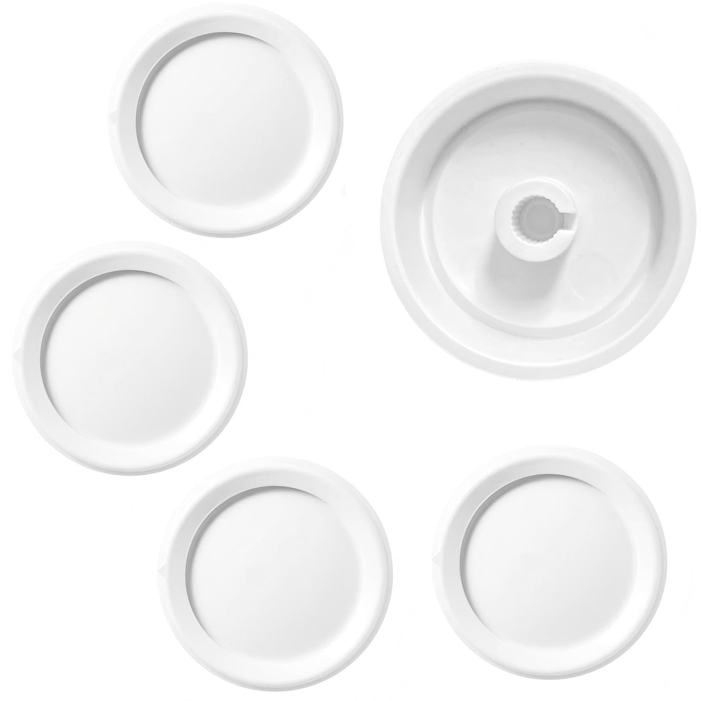 Auaurly 5 PCS RK-WH Rotary Dimmer Knob Replacement for Rotary Dimmer Switch,Fan Control,White