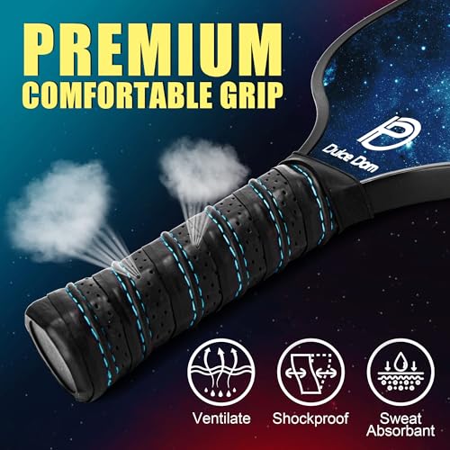 Pickleball Paddles Set of 4 - USAPA Approved, Fiberglass/Graphite, Blue & Red