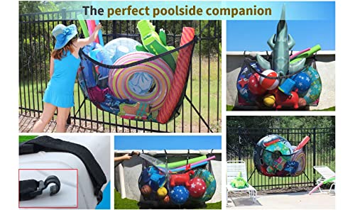 MeshTitan Extra-Large Hanging Pool Float Organizer Bag – Black Pool