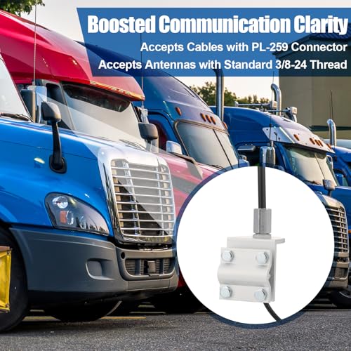 Shimeyao CB Antenna Mount Bracket SO239 Studs | Rust-Resistant Galvanized CB Radio Mount