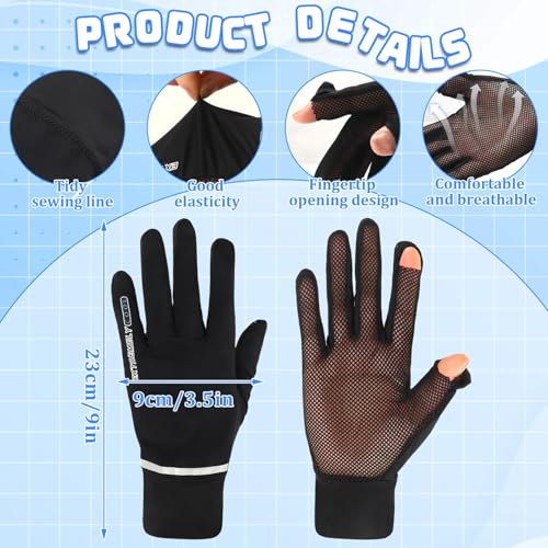 UV Sun Protection Driving Gloves for Women - Black