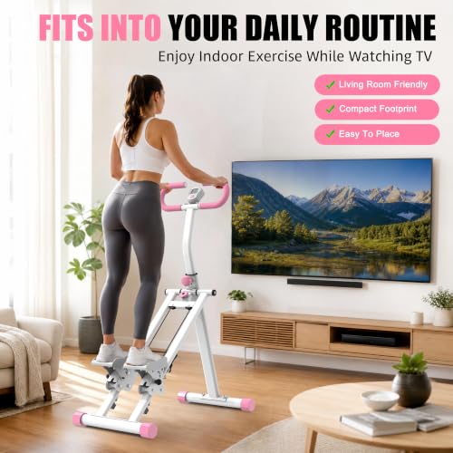 Foldable Stair Climber - Vertical Workout Machine - Pink
