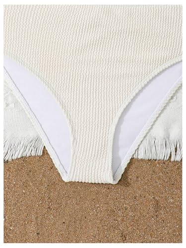 RoseSeek Girl's 2-Piece Starfish Swimsuit Bikini Set - Apricot, 13 Years