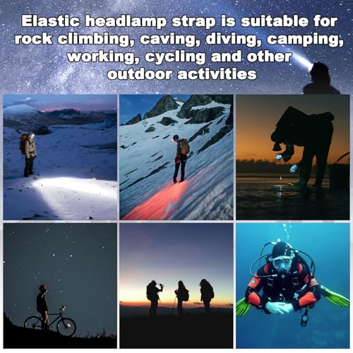 Elastic Headlamp Strap Replacement - Comfortable Nylon Holder