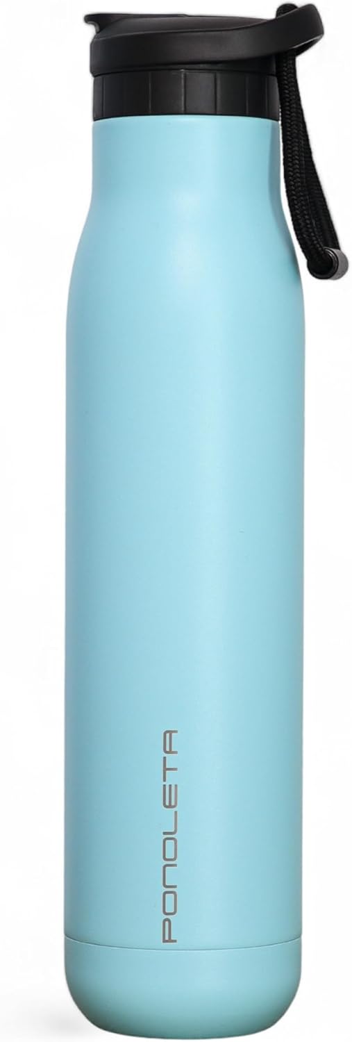 Skiennix Slim Stainless Steel Water Bottle - Double Vacuum Insulated, BPA-Free, Leak Proof, 20 oz