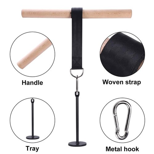 Forearm Strengthener, Wrist Roller Hand Grip Exerciser with Wooden Handle for Workout Fitness Strength Training