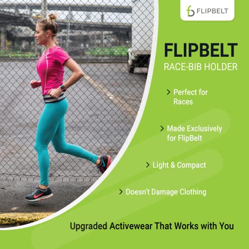 Race Bib Holder for Runners - FlipBelt Accessory, Black