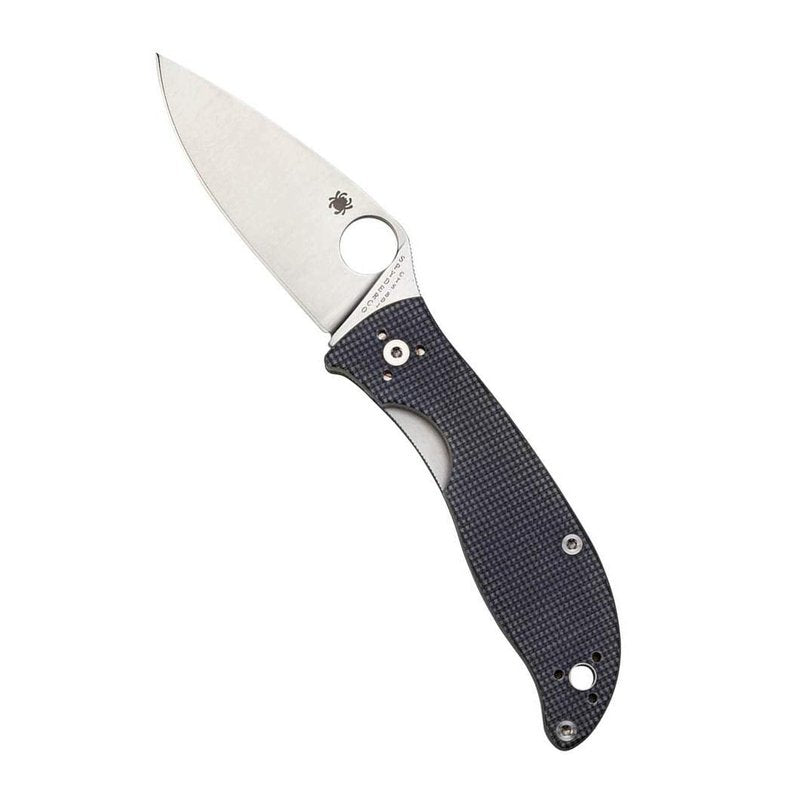 Spyderco Polestar Value Folding Utility Knife with 3.33" CTS BD1 Stainless Steel Blade and Durable Gray G-10 Handle - PlainEdge - C220GPGY