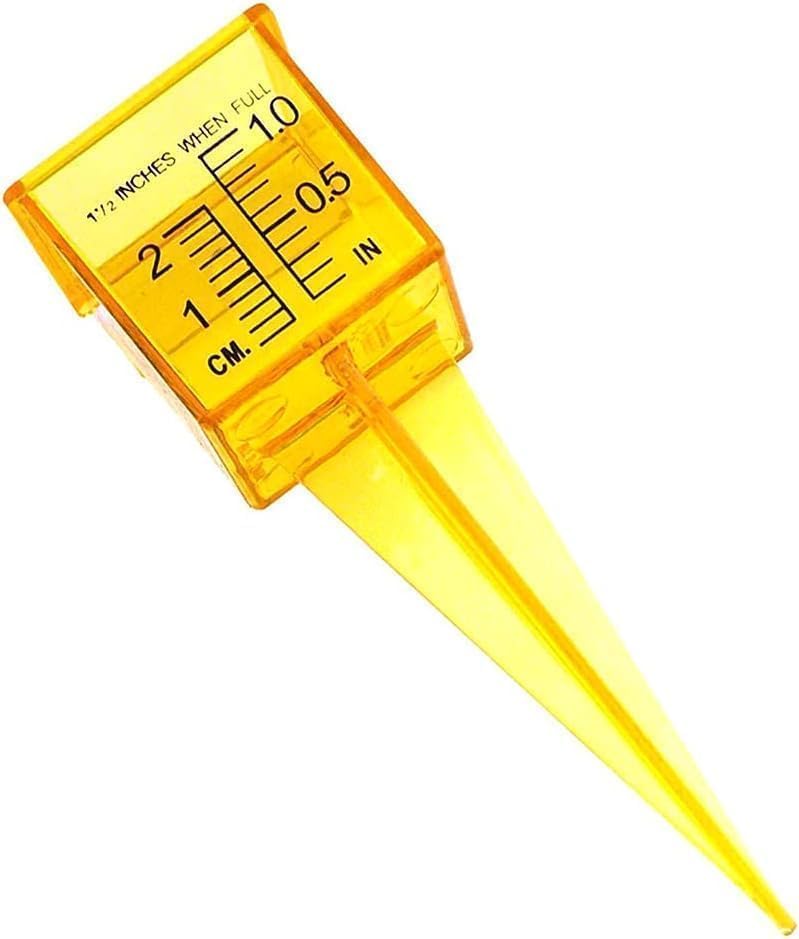 Mini Portable Rain Gauge & Sprinkler - Bright Yellow Outdoor Tool
