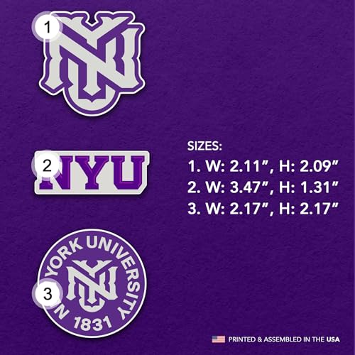 NYU Violets Acrylic Magnet Set - 3 Unique Designs