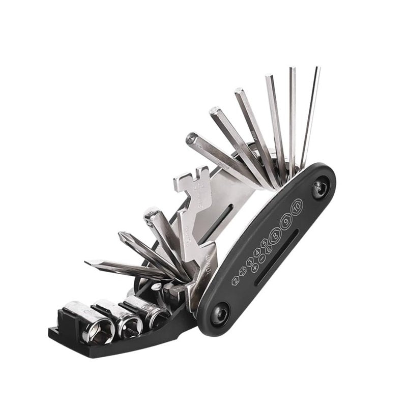 Zuobeiyi 30PCS Bike Repair Tool Kit - 16 in 1 Bicycle Multitool with Tire Levers Chain Breaker Spoke Wrench Portable Bicycle Maintenance Set with Patch Kit Storage Bag for Road Mountain Bikes