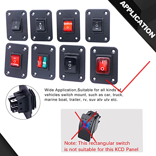 Aluminum Rocker Switch Panel Housing - KCD2/KCD4 - Square