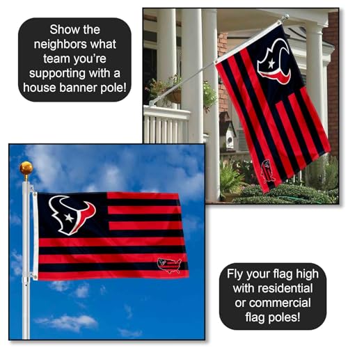 Houston Texans USA Flag 3x5 ft Grommet Polyester Sports Banner