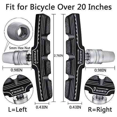 Premium Mountain Bike Brake Pads - Durable V-Brake Blocks Kit
