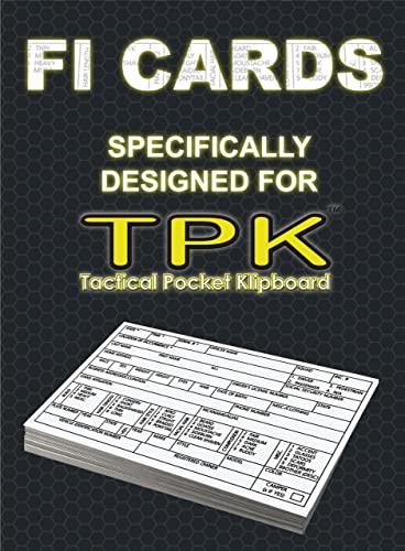100 Pack Tactical Pocket Klipboard FI Cards for First Responders | Fits 3x5 Index Cards