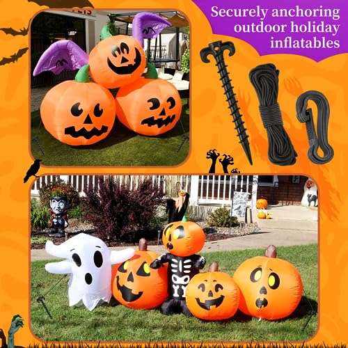 27 Pieces Black Plastic Inflatable Stakes Set for Yard