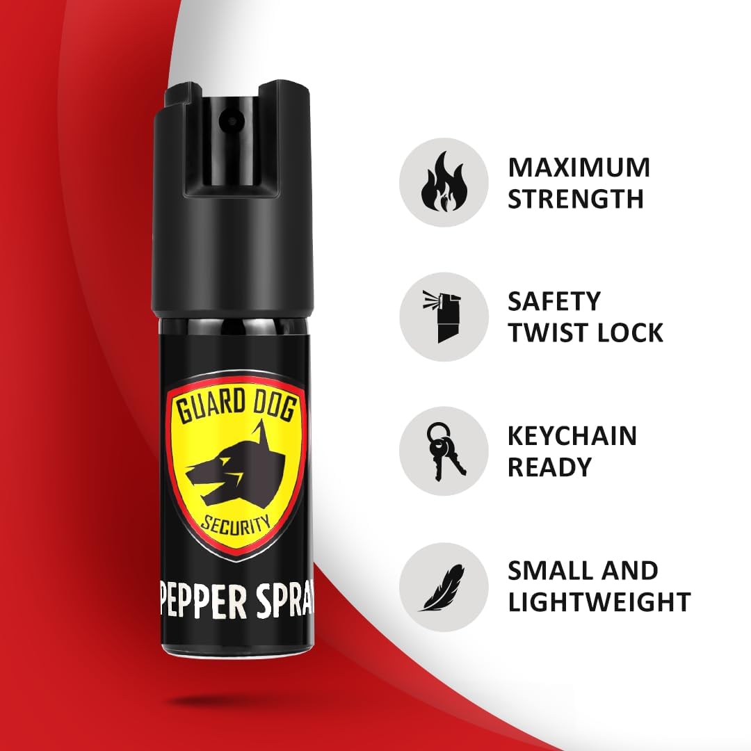 Skiennix Pepper Spray for Women - Keychain Self Defense with Leather Case | 16 Feet Range, UV Dye