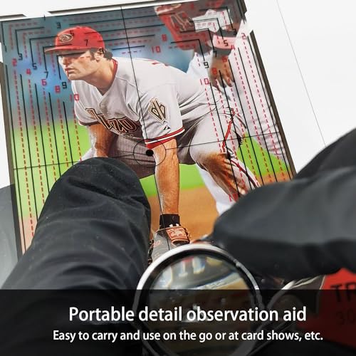 Sports Cards Grading Kit, Card Centering Grading Tool, Sports Trading Cards Measuring Tools, LED detail observation aids