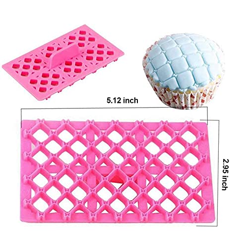 Cake Fondant Embossing Mould - 9 Pack Lace Design