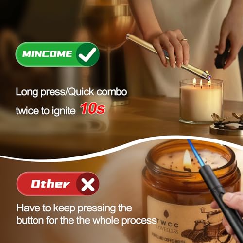 Electric Candle Lighter - Rechargeable USB Plasma Arc - Gold