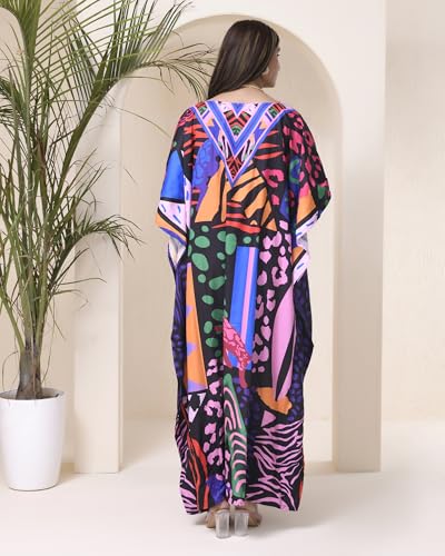 ReynosoHomeDecor Women's Batwing Sleeve Kaftan Dress - Maxi Beach Cover Up