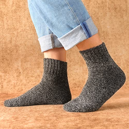 Thick Wool Socks for Women - 5 Pairs Cozy Hiking Crew Socks