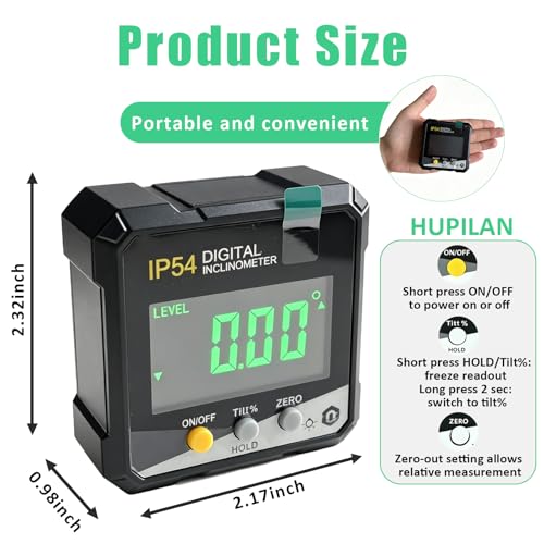 Digital Inclinometer for ADAS Radar Calibration - IP54 Magnetic