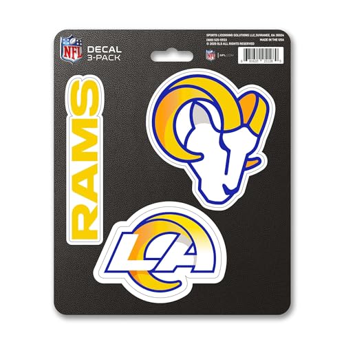 NFL Team Decal 3-Pack - Los Angeles Rams - Blue