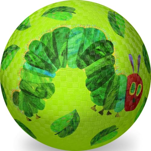Crocodile Creek 7-Inch The Hungry Caterpillar Playground Ball for Kids - Bouncy Rubber Outdoor Indoor Toy
