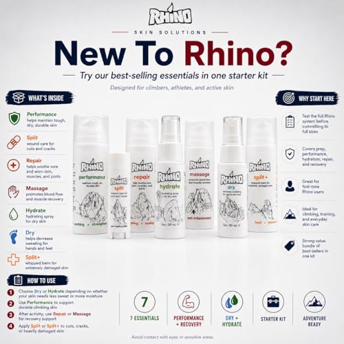 Rhino Skin Solutions Hydrating Spray 1 oz Aloe Non-Greasy Climber Skin Conditioner