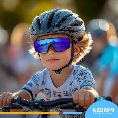 Kids Polarized Sunglasses with UV Protection - Black+Red/Black+Grey/Blue+Green