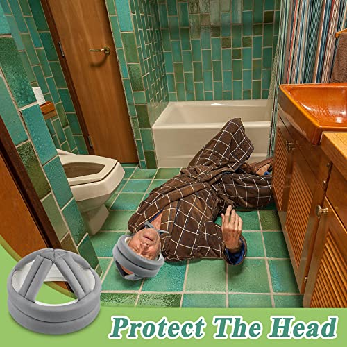 Woanger 2 Pcs Anti Fall Elder Head Safety Helmet for Adults Special Needs Thick Soft Protective Hat Adjustable Seniors Fall Prevention Head Protection Cap Elderly Helmet for Injury Protection (Gray)