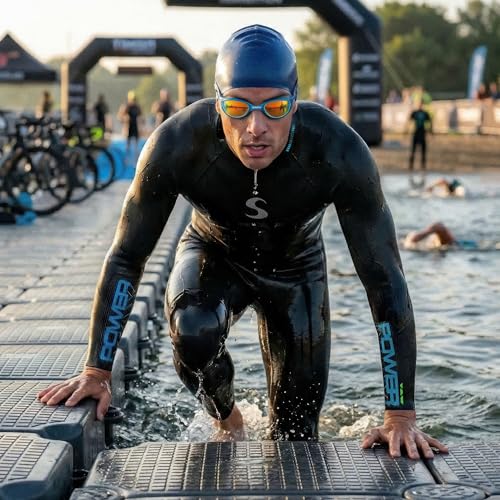 Men's 3/2mm Full Sleeve Triathlon Wetsuit for Open Water