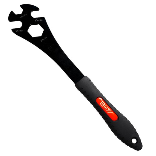 kimairy Bike Pedal Wrench Professional Heavy-Duty Steel with 15mm/16mm/24mm（3 in 1） Openings, Extra-Long Handle Bicycle Pedal Spanner for Road, Mountain & Hybrid Bikes