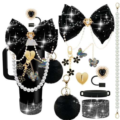 Bling Stanley Cup Accessories Set for 40/30/20 oz Tumbler - Black
