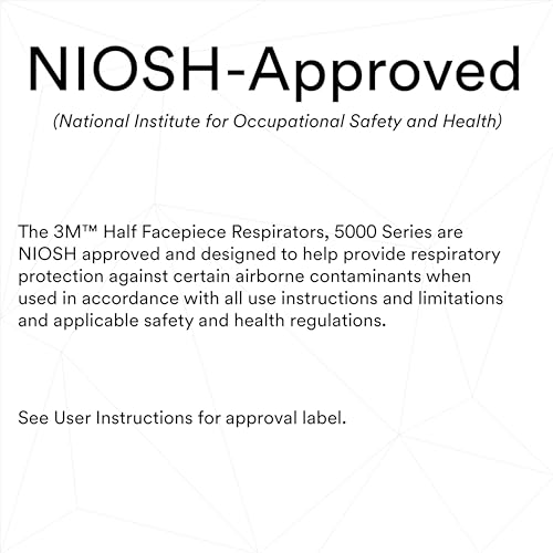 3M Half Facepiece Disposable Respirator, Organic Vapor, NIOSH Approved, Lightweight, Pre-assembled, No Maintenance