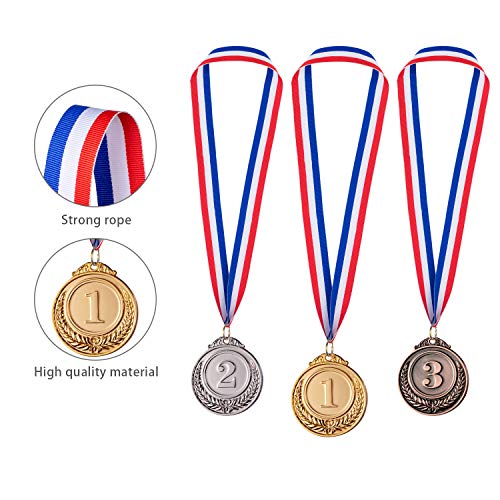 24-Piece Gold Silver Bronze Winner Medals Set - 2 Inch