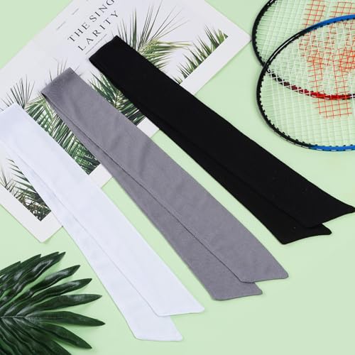 Adjustable Sports Headband Set - 3 Pack Black, White, Gray