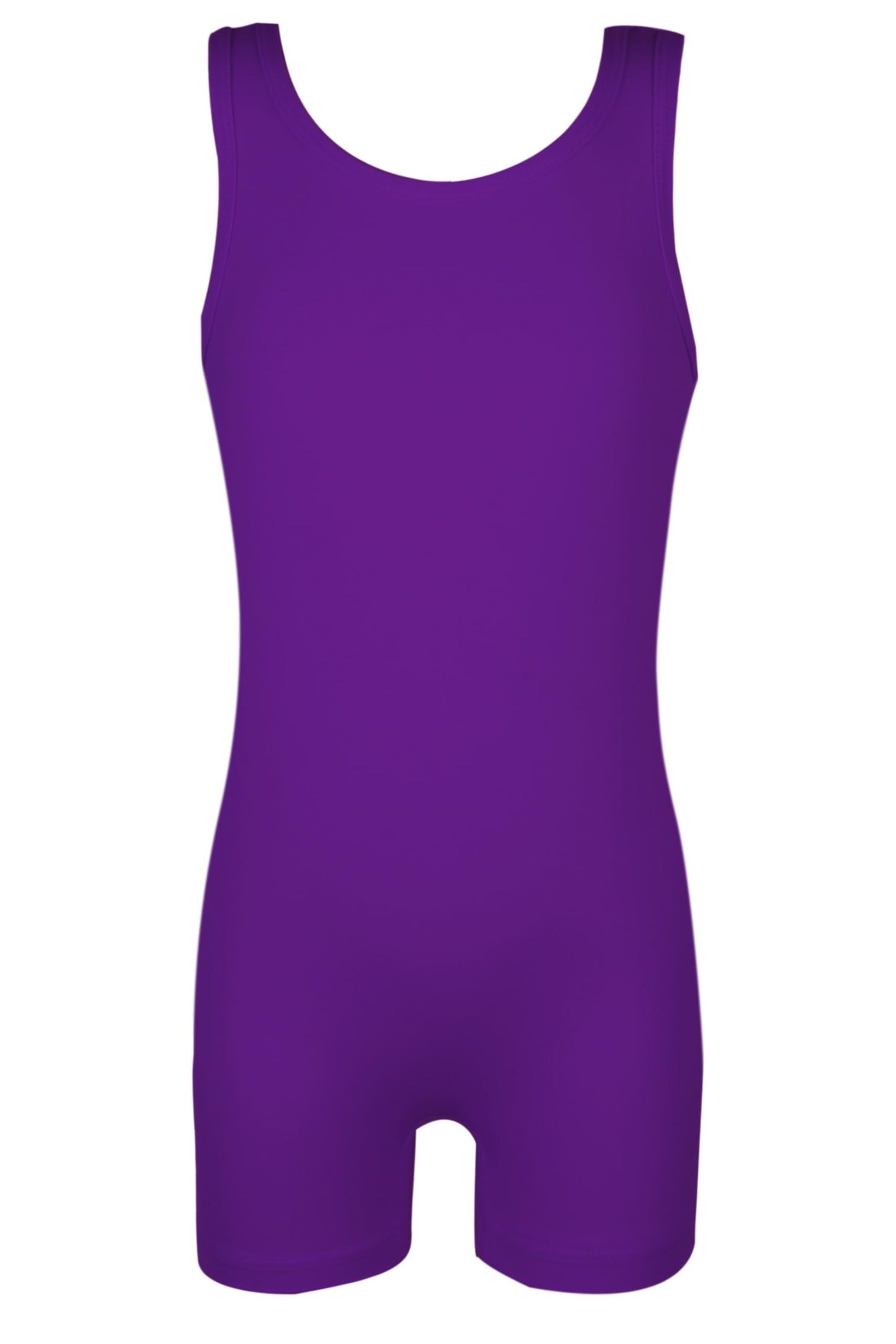 LUOUSE Gymnastics Leotards for Girls Scoop Neck With Shorts, Little Kids Butter Soft DanceWear Unitards Biketards 4t-5t Purple