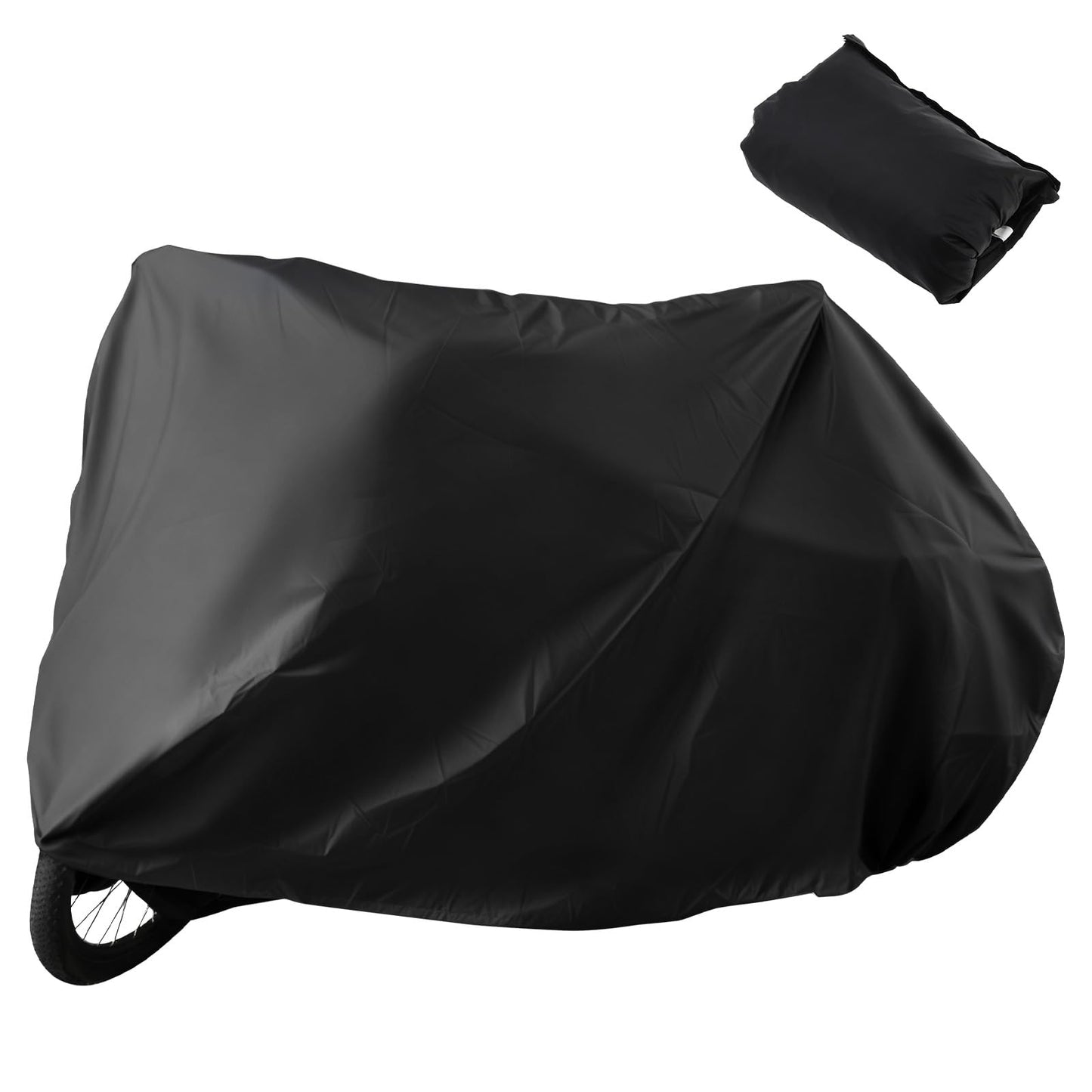Bike Cover Heavy-Duty Nylon Waterproof, All Season Outdoor Bicycle Cover for E-Bike, Mountain & Road Bike, Windproof Dustproof UV Protection with Lock Hole & Carry Bag (Fits up to 29 Inch Wheels)